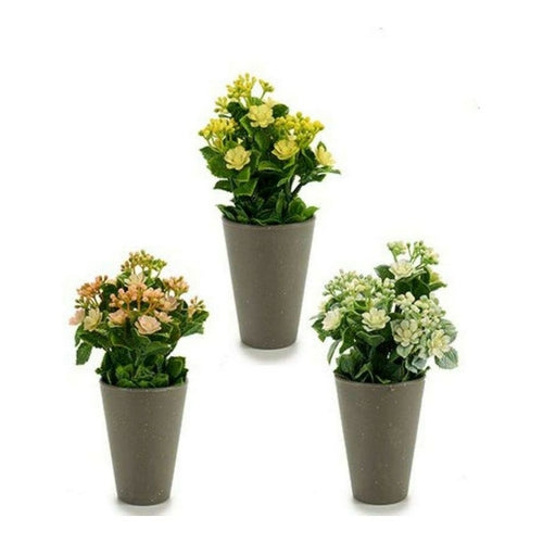 Artificial Flowers in Plant pot  11 x 22 x 11 cm Various Colours 1 Supplied