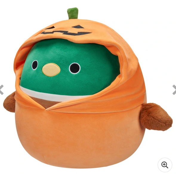 Original Squishmallows 40cm Avery the Mallard Duck with Pumpkin Costume Soft