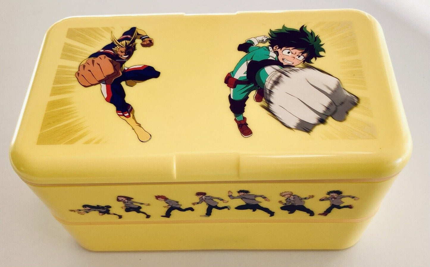 My Hero Academia Bento Lunch Box Containing  Reusable Spoon Chopsticks Upper and Lower Dividers