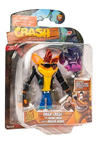 Crash Bandicoot 11cm Biker Crash with Akano Mask Collectable Figure