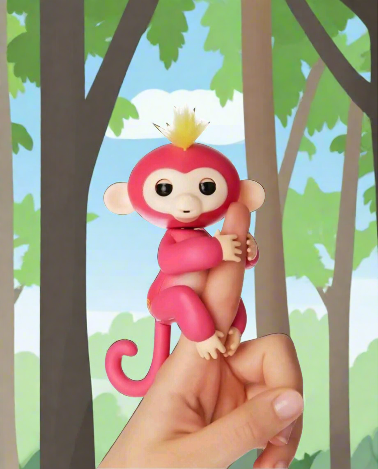 Interactive FingerFun Pink Monkey