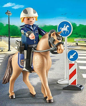 Playmobil Country Mounted Policeman and Horse with Road Signs 9260