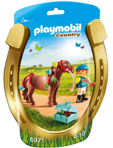 Playmobil Country 6971 Groomer with Butterfly Pony Figure