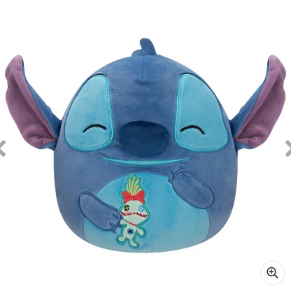 Original Squishmallows 25cm Disney Stitch and Scrump Plush