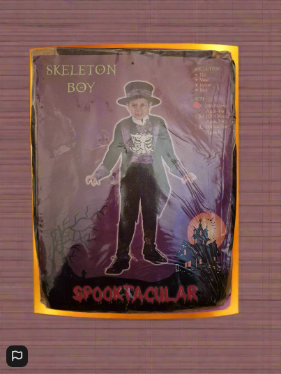 Costume For Children Spooktacular Skeleton Boy 4 To 6 Years