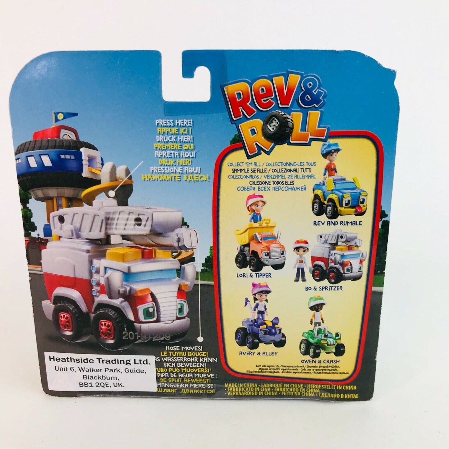 REV & ROLL - Die Cast Toy Vehicle with Bo Figure - Bo and Spritzer