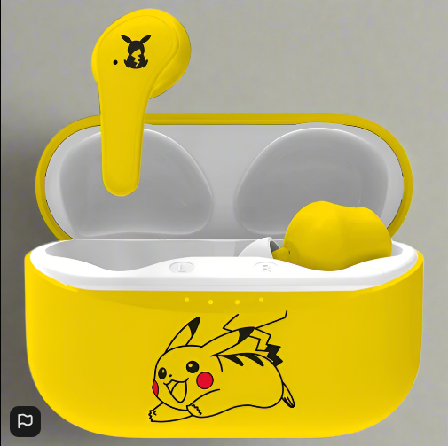 Bezdrátová Bluetooth sluchátka Pokémon Pikachu True žlutá