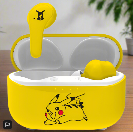 Bezdrátová Bluetooth sluchátka Pokémon Pikachu True žlutá