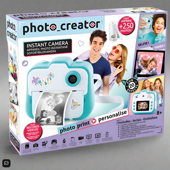 Photo Creator Instant Camera with 4GB SD Card