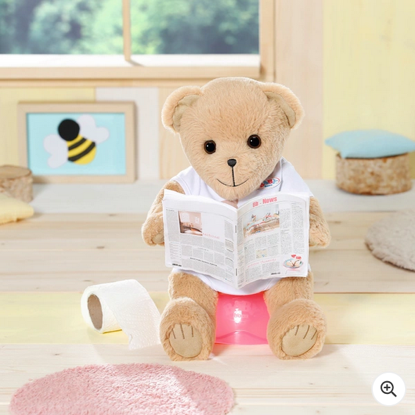 Baby Born Teddy Bear Plush With White Tshirt