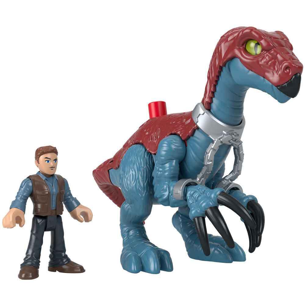 Imaginext Jurassic World Dominion Therizinosaurus Dinosaur And Owen Figure