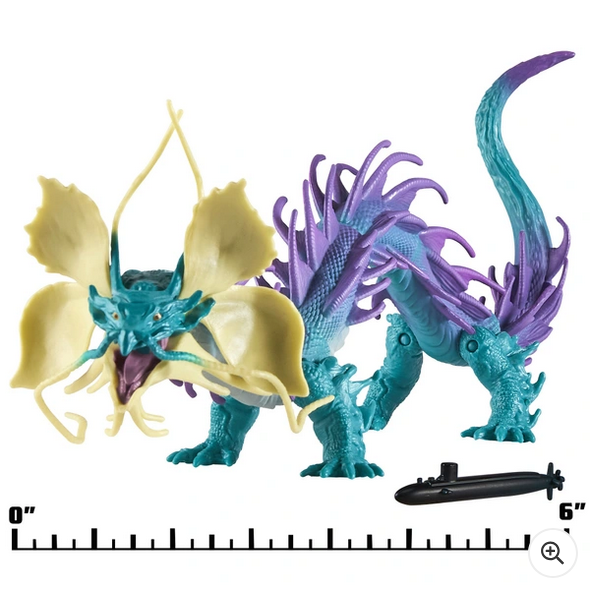 Godzilla x Kong: The New Empire 15cm Tiamat Dinosaur Figure with Submarine Accessory