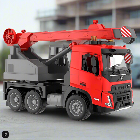 1:20 Volvo Lights and Sounds Manual Crane Truck