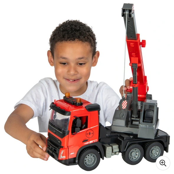 1:20 Volvo Lights and Sounds Manual Crane Truck