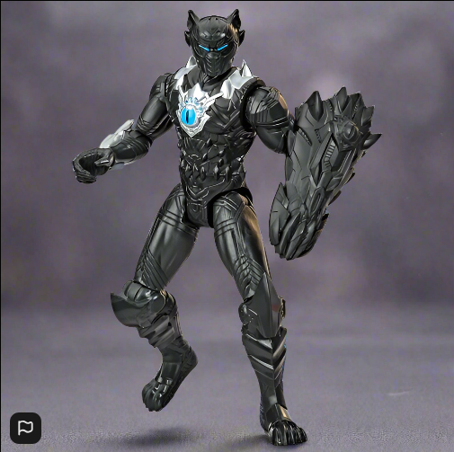 Figurka Marvel Avengers Mech Strike Monster Hunters Black Panther 15cm s příslušenstvím