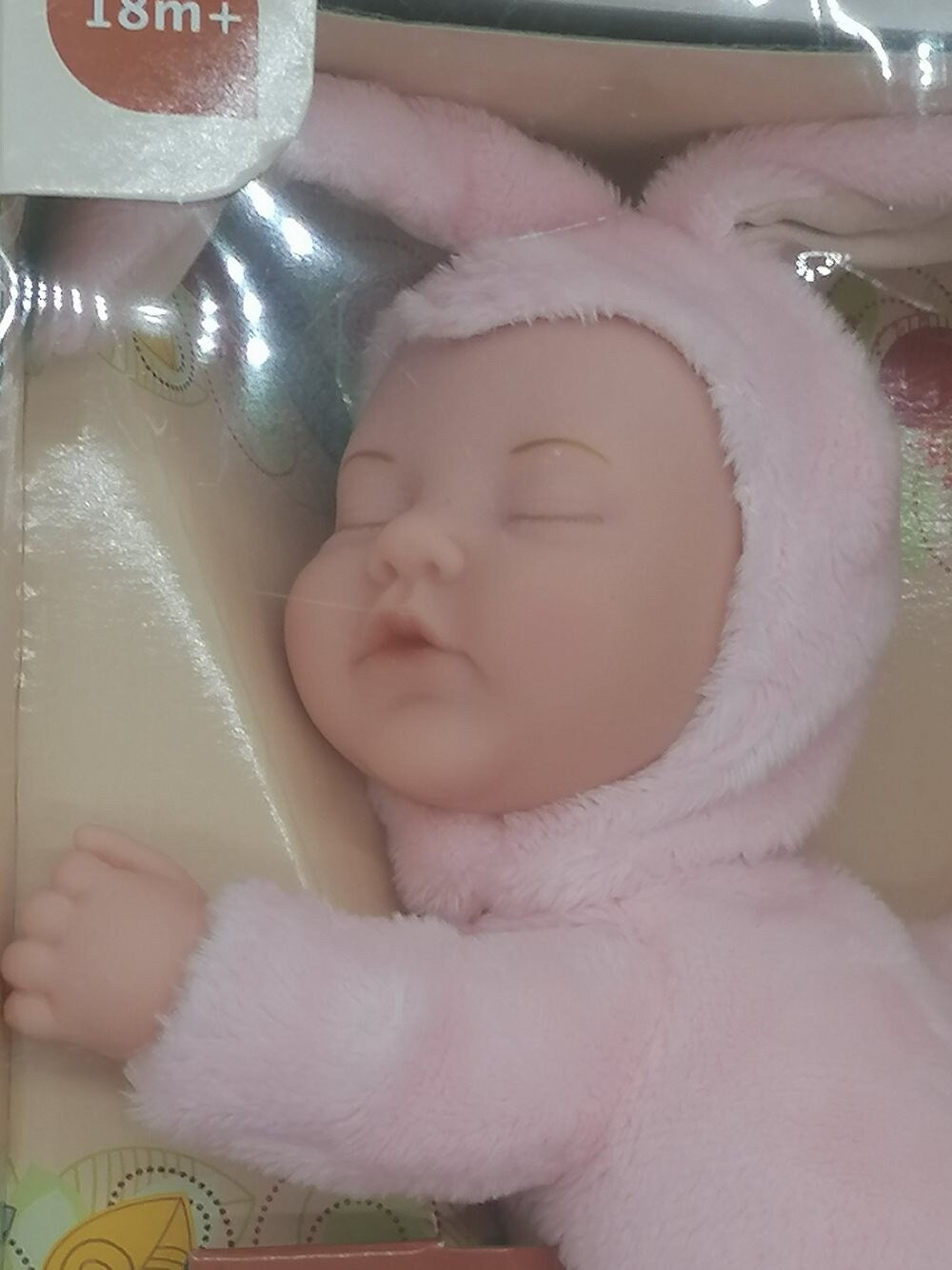 Anne Geddes 9 inch Baby Pink Bunny Doll - Bean Filled Soft Body Collection