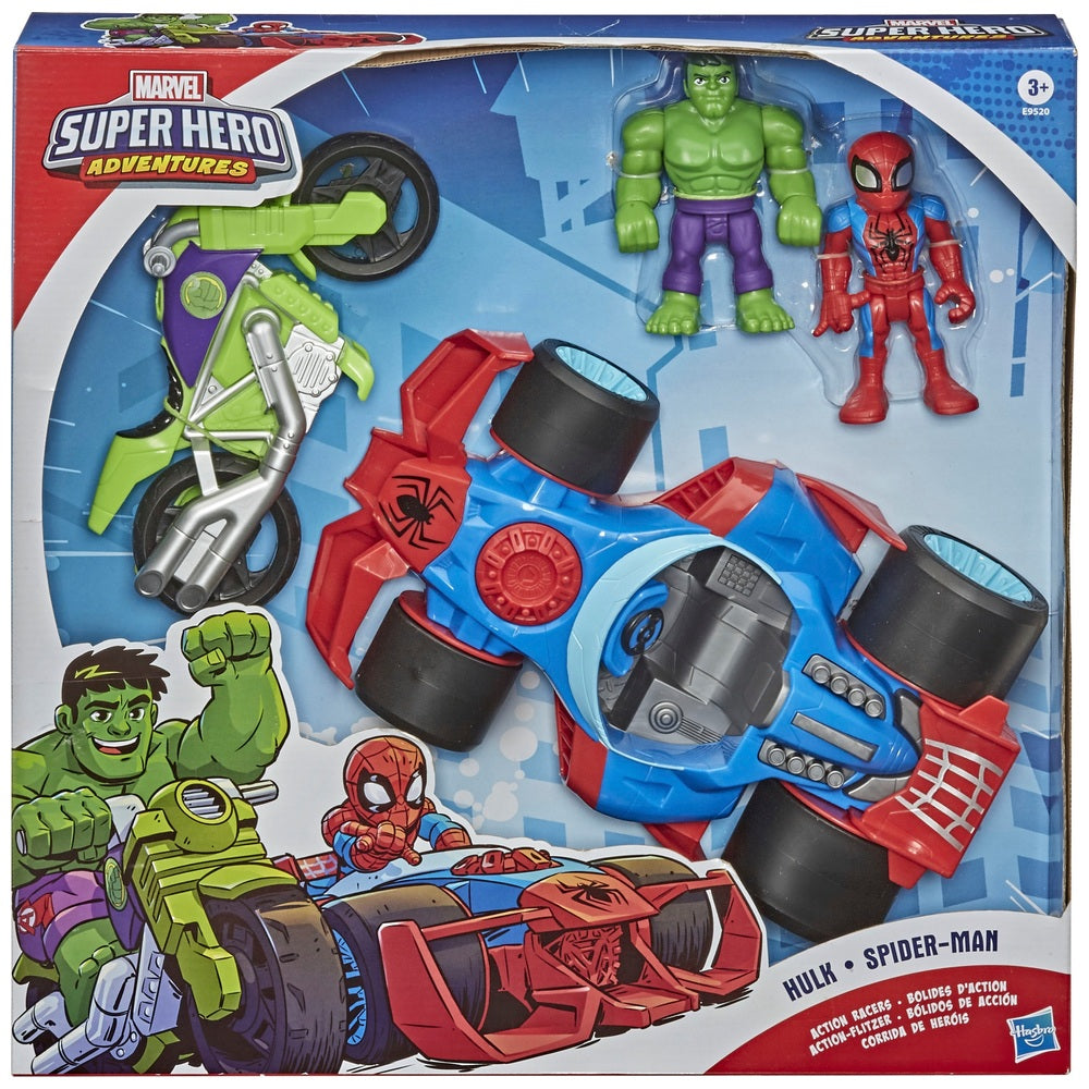 Playskool Heroes Marvel Super Hero Adventures 13cm Action Racers Vehicle 2 Pack