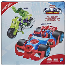 Načíst obrázek do prohlížeče Galerie, Playskool Heroes Marvel Super Hero Adventures 13cm akční závodní vozidlo 2 Pack