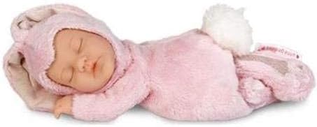 Anne Geddes 9 inch Baby Pink Bunny Doll - Bean Filled Soft Body Collection