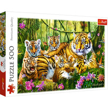 Načíst obrázek do prohlížeče Galerie, Trefl Family Of Tigers 500 Pieces puzzle Premium Quality