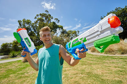 ZURU X-SHOT Warfare Fast-Fill Water Blaster, modrá 