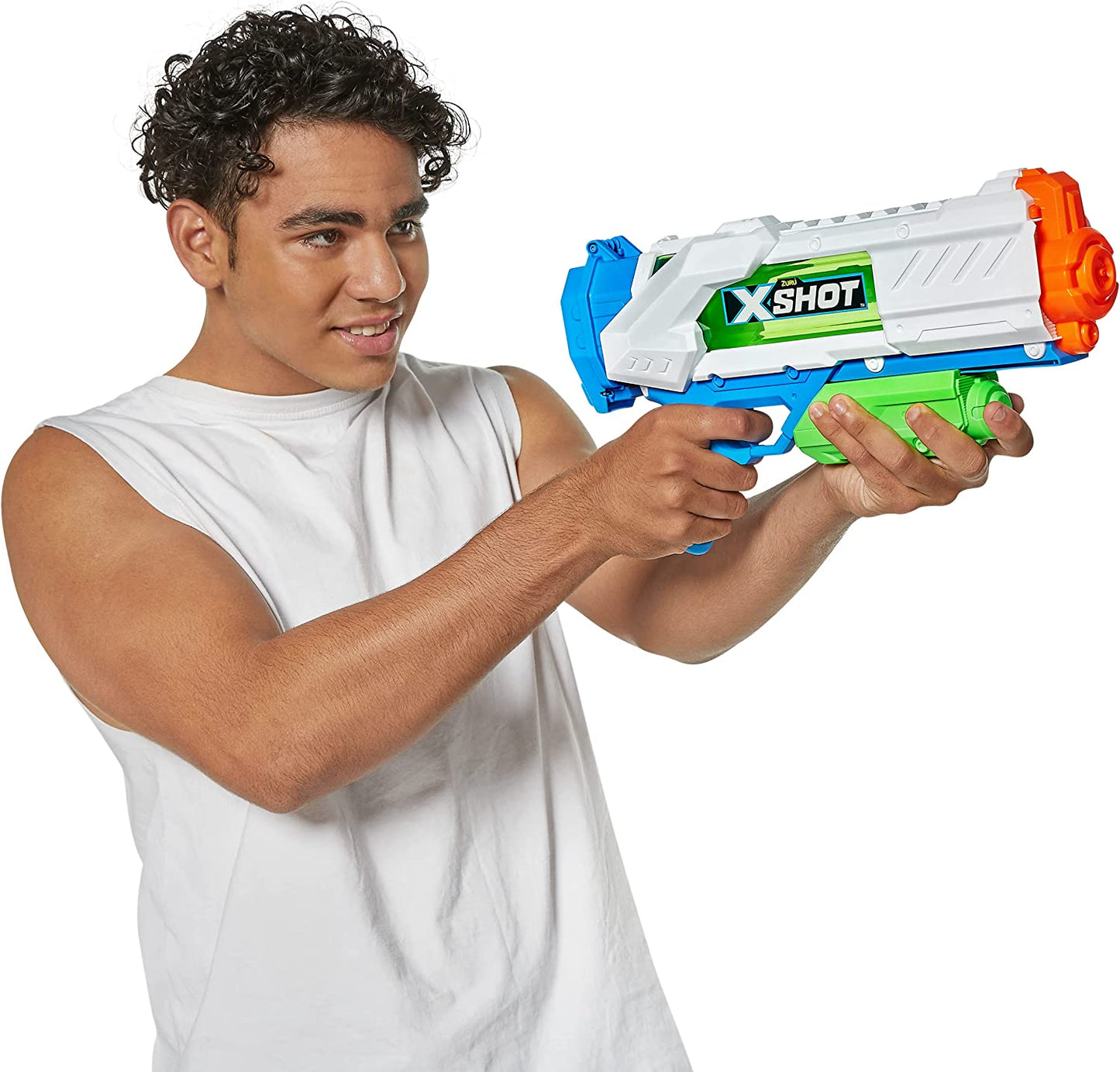 ZURU X-SHOT Warfare Fast-Fill Water Blaster, modrá 