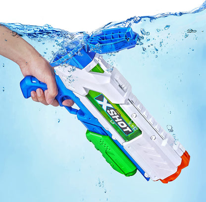 ZURU X-SHOT Warfare Fast-Fill Water Blaster, modrá 