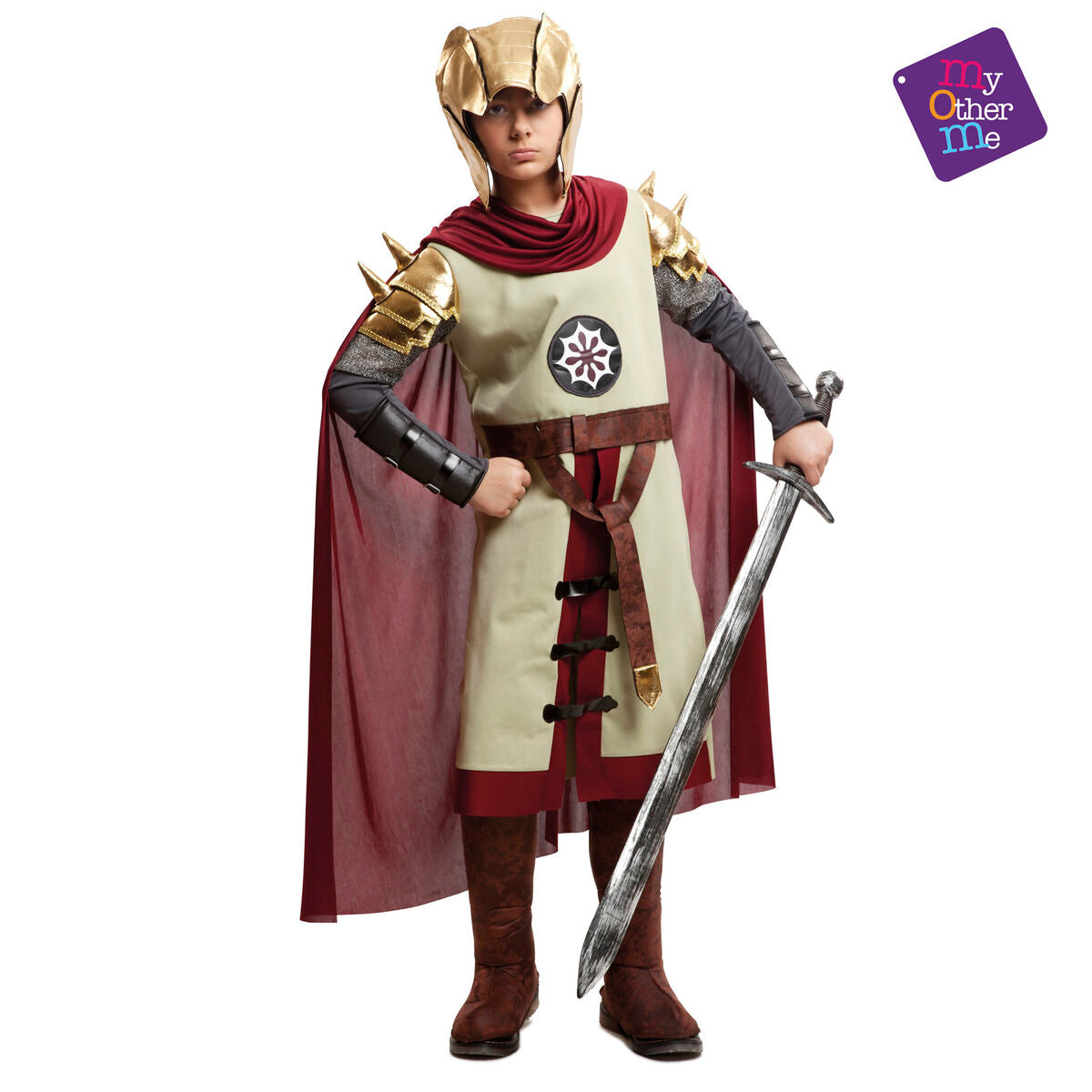 Costume for Children My Other Me Thyrsus (6 Pieces) tunic armour cloak helmet belt