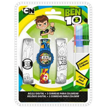 Load image into Gallery viewer, Ben 10 Digital Watch + 2 Straps For Colouring Including 4 Pens