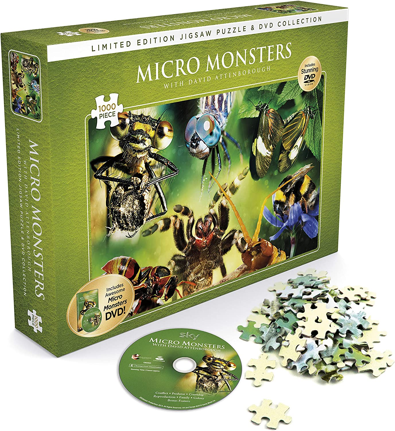 David Atttenborough Micro Monsters 1000 Piece Jigsaw + DVD