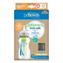 Load image into Gallery viewer, Dr. Brown&#39;s Options+ Glass Bottle 270ml 2pk