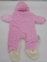 Load image into Gallery viewer, Cosy Fluffy Pink Bear  Baby Suit With Hood 6 Months