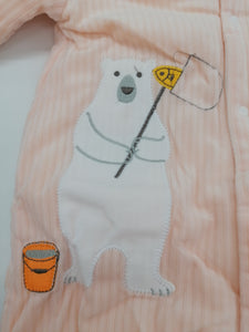 Dívčí oblek Polar Bear Romper Peach 80/48