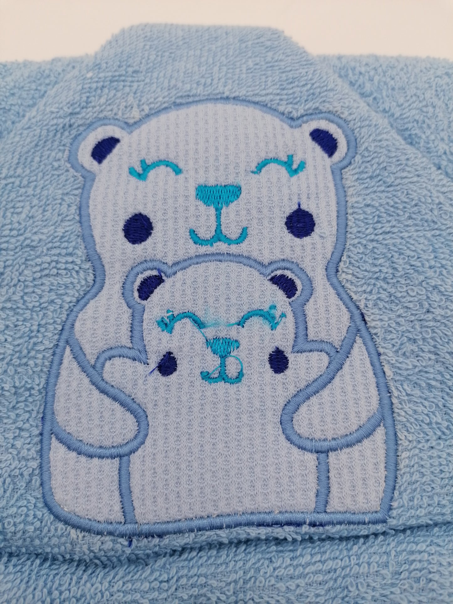 Baby Bath Towel Blue Bear