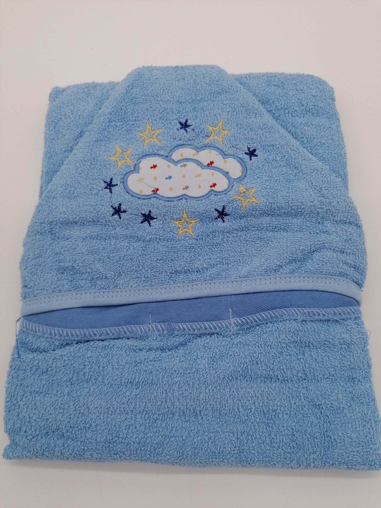 Baby Bath Towel Blue Cloud