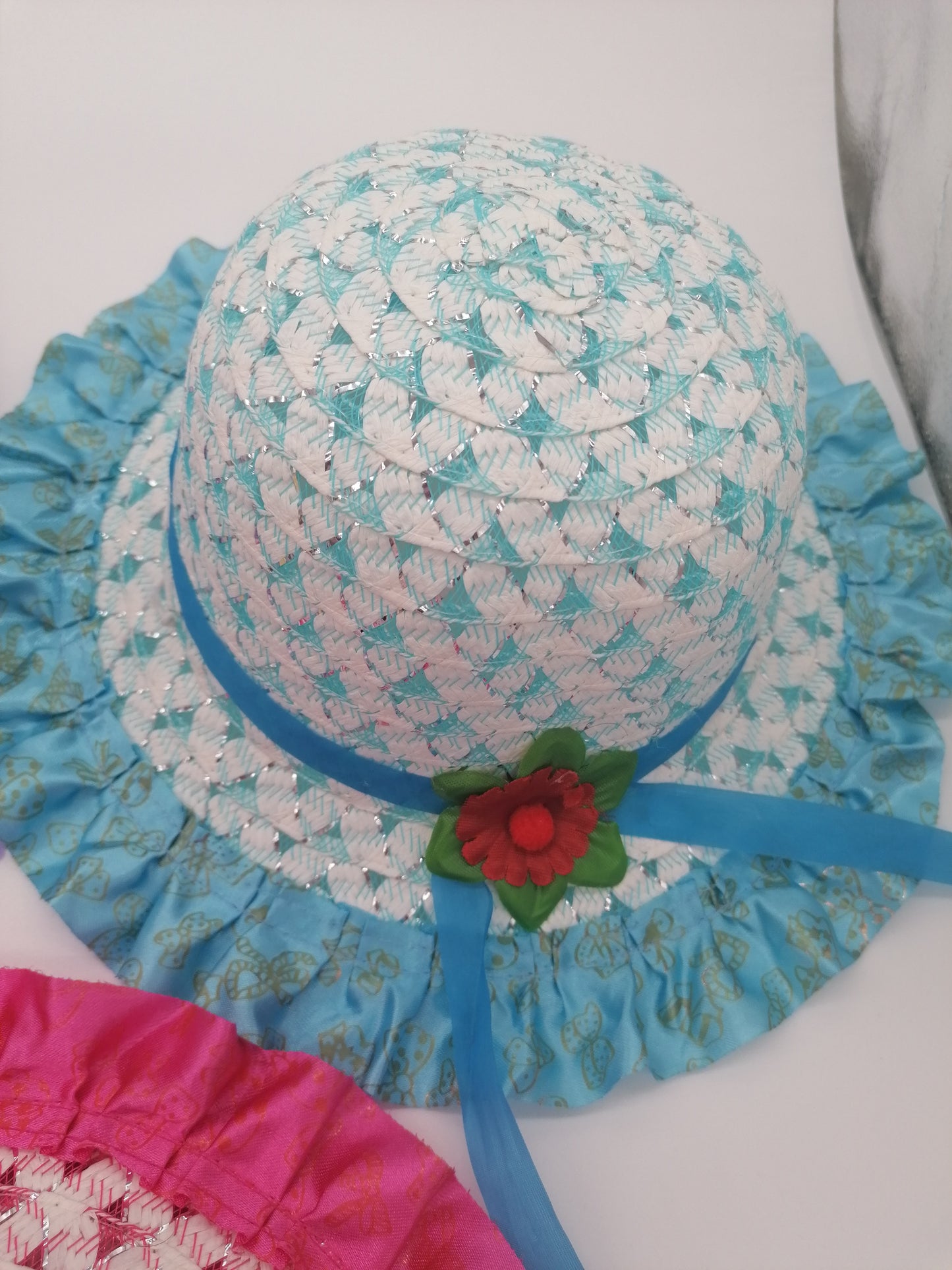 Girls Sun Hats With Ribbon And Flower