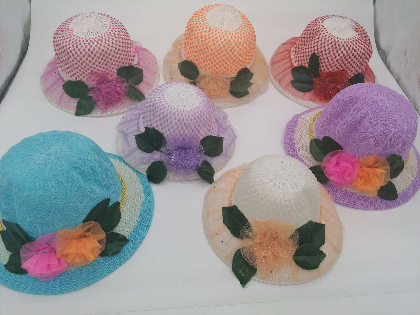 Girls Sun Hats With Flowers