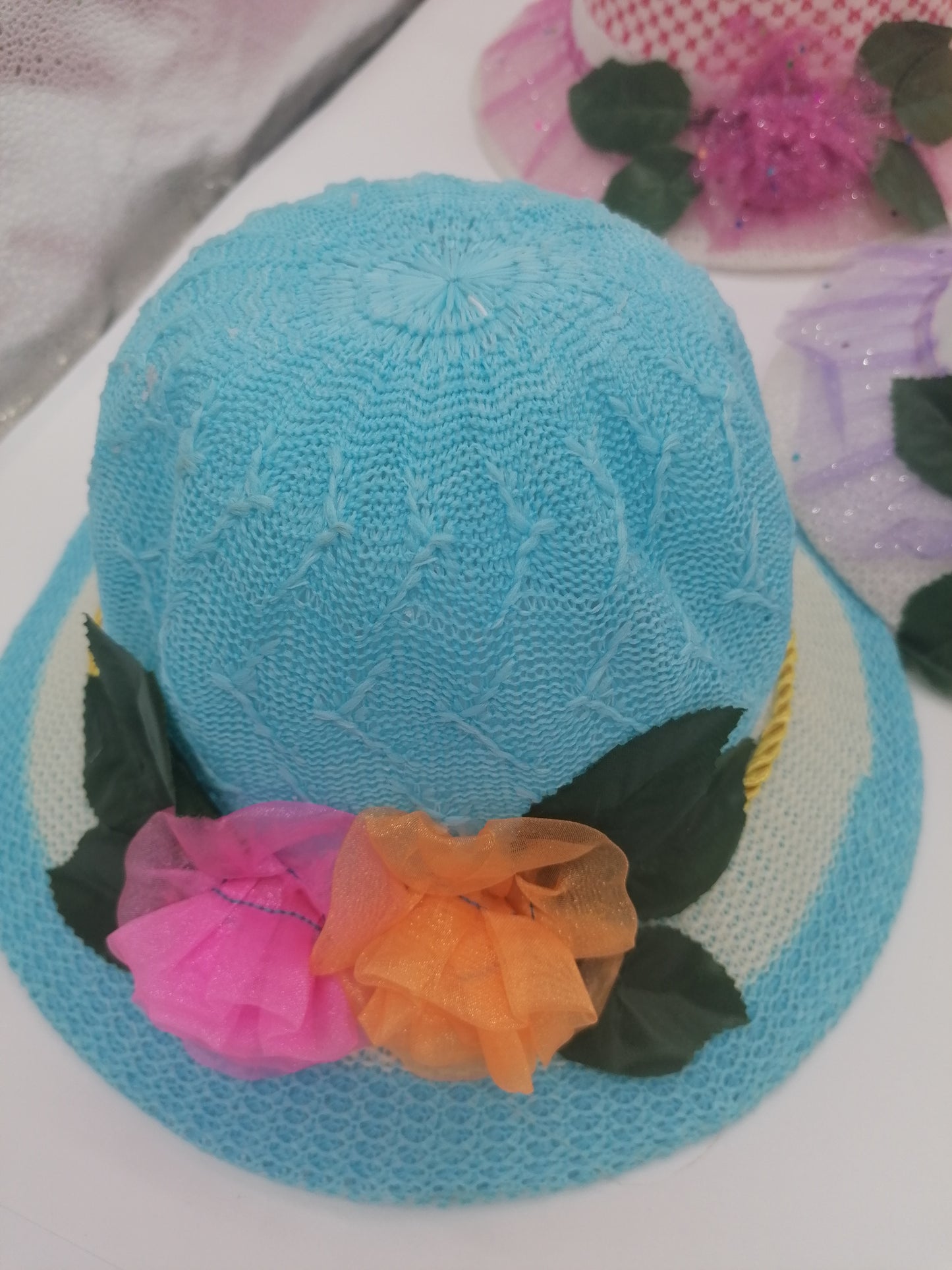 Girls Sun Hats With Flowers