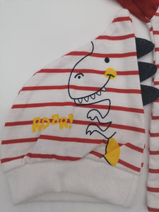 Dětské tričko Dino Roar a krátké kalhoty s čepicí 0-3 měsíce