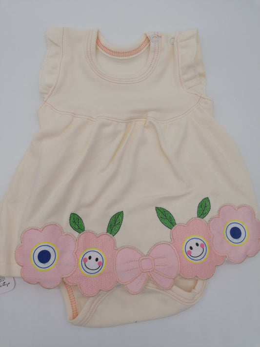 Million Babies Girls Cream Dress 4 Sizes