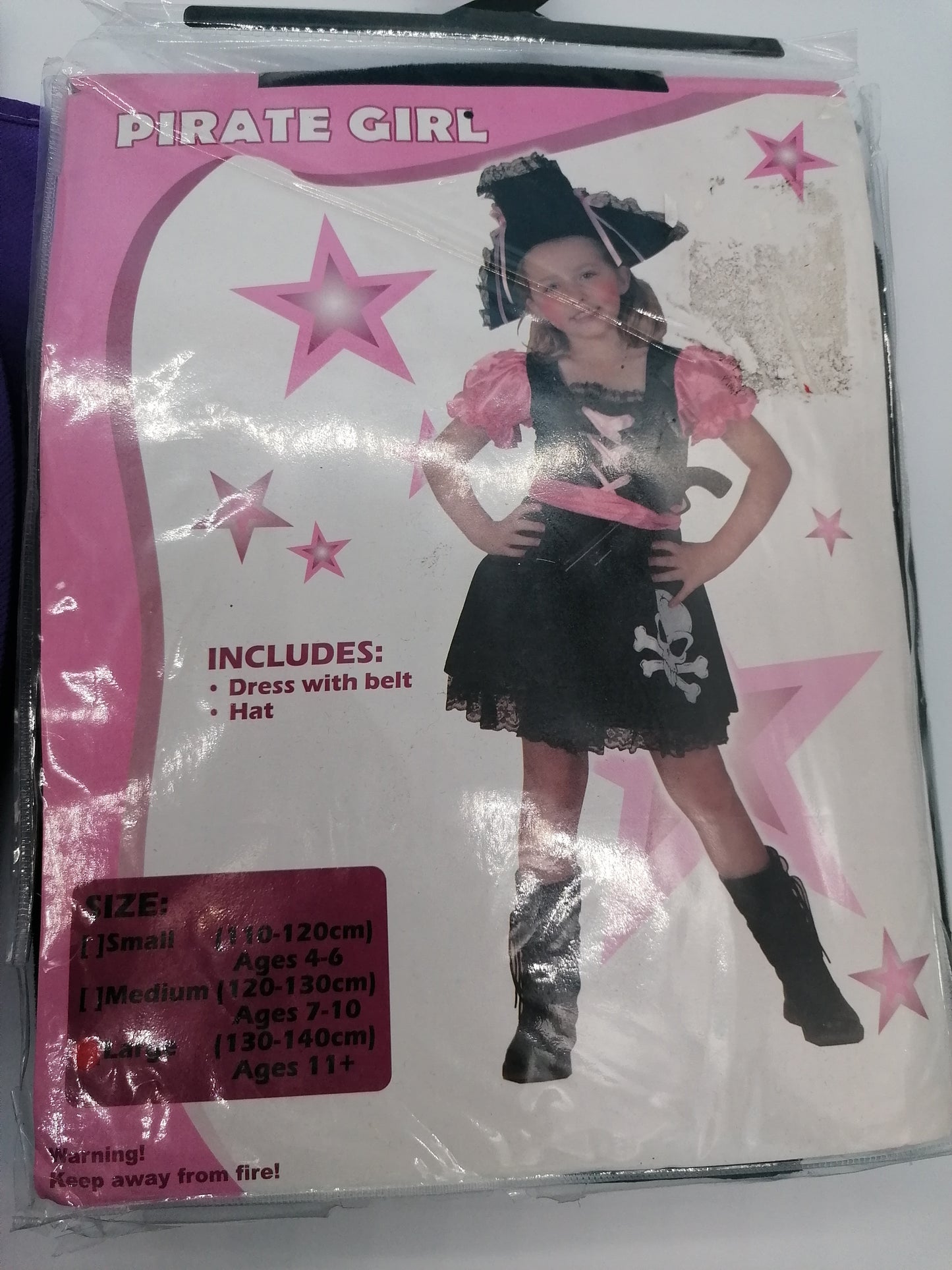 Costume For Children Pirate Girl Size 11 Plus