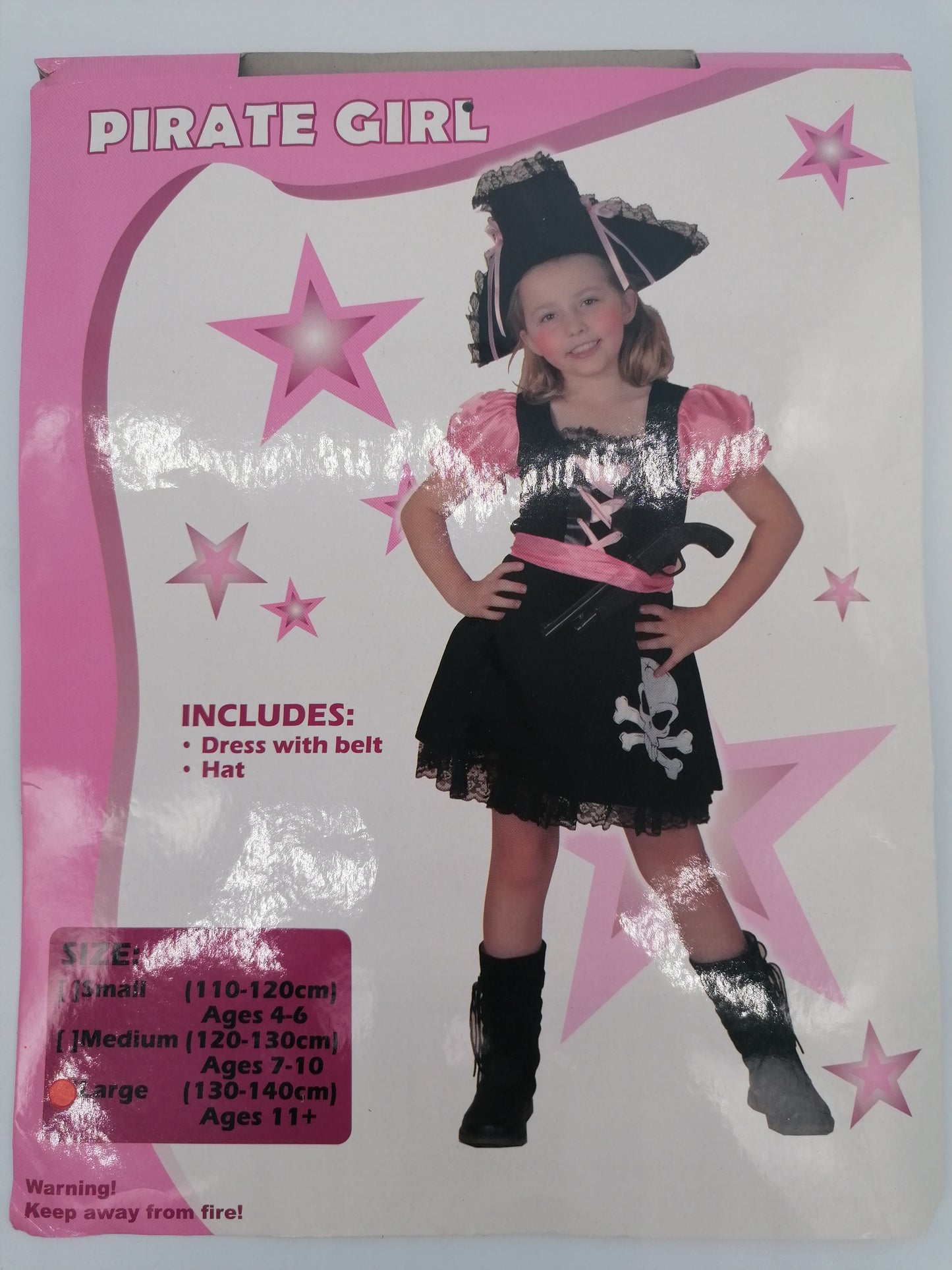 Costume For Children Pirate Girl Size 11 Plus