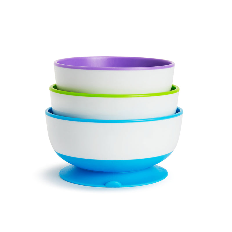 Munchkin Stay Put Suction Bowls 3Pk