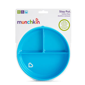 Munchkin Stay Put Suction Plate 2 Pack Blue And Green