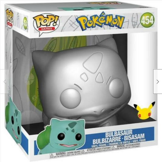 Funko POP! Vinyl: Pokémon Bulbasaur 25cm Silver Metallic Exclusive