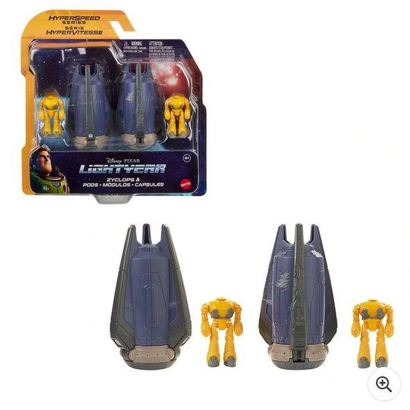 Disney Pixar Lightyear Hyperspeed Series Pods and Zyclops Figures