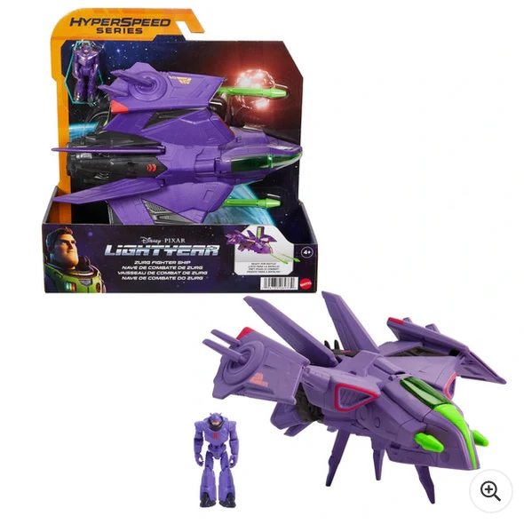 Disney Pixar Lightyear Hyperspeed Series Zurg Fighter Ship and Zurg