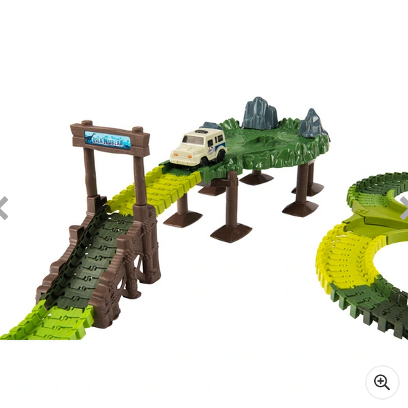 Jurassic World Dinosaur Track Set and 3 Dinosaur Figures