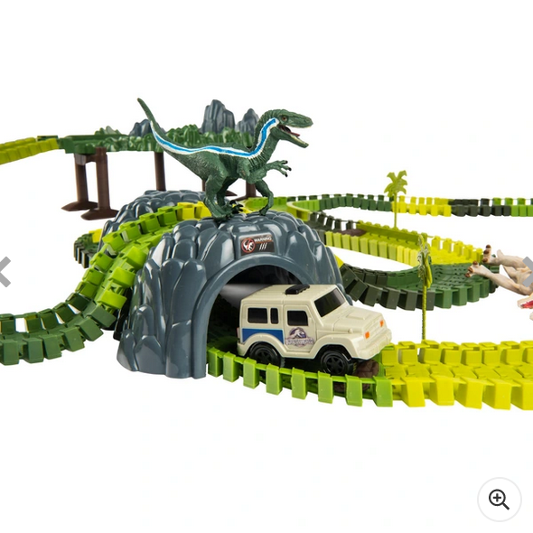 Jurassic World Dinosaur Track Set and 3 Dinosaur Figures