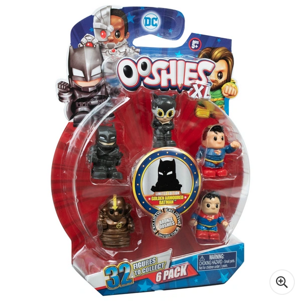 Ooshies DC XL 6 Pack 32 figurek pro sběr bronzových Ooshies
